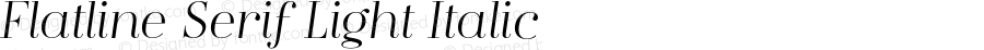 Flatline Serif Light Italic