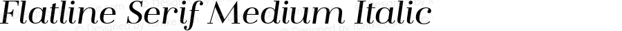 Flatline Serif Medium Italic