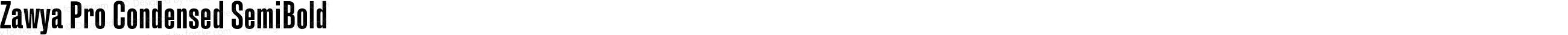 Zawya Pro Condensed SemiBold