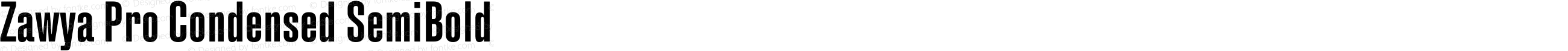 Zawya Pro Condensed SemiBold