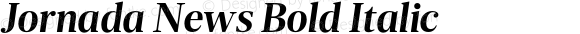 Jornada News Bold Italic