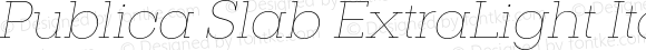 Publica Slab ExtraLight Italic