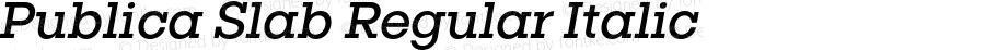 Publica Slab Regular Italic