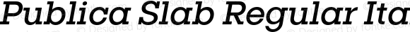 Publica Slab Regular Italic