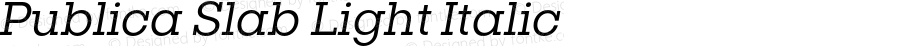 Publica Slab Light Italic