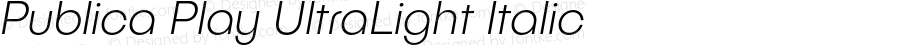 Publica Play UltraLight Italic