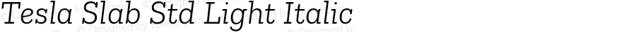 Tesla Slab Std Light Italic