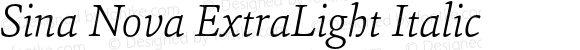 Sina Nova ExtraLight Italic