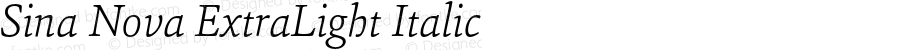 Sina Nova ExtraLight Italic