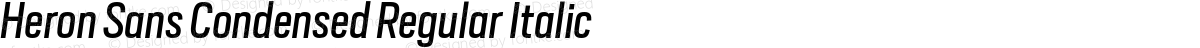 Heron Sans Condensed Regular Italic