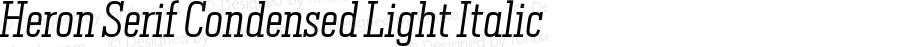 Heron Serif Condensed Light Italic