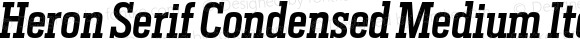 Heron Serif Condensed Medium Italic