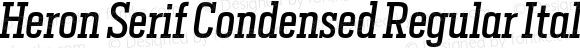 Heron Serif Condensed Regular Italic