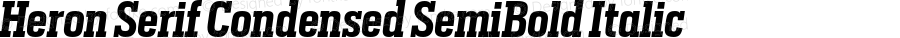 Heron Serif Condensed SemiBold Italic