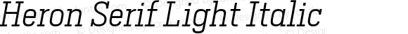 Heron Serif Light Italic