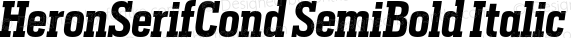 HeronSerifCond SemiBold Italic