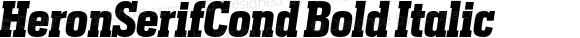 HeronSerifCond Bold Italic