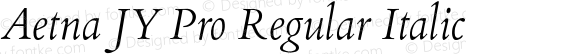 Aetna JY Pro Regular Italic