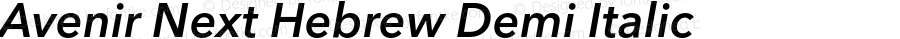 Avenir Next Hebrew Demi Italic