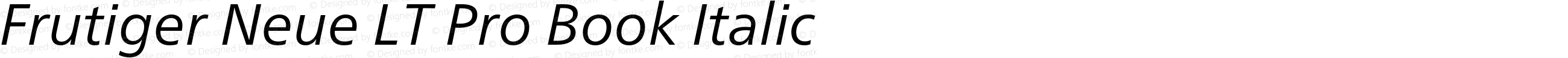 Frutiger Neue LT Pro Book Italic