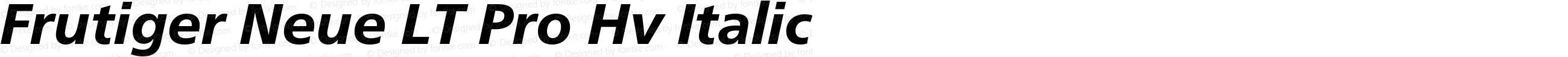 Frutiger Neue LT Pro Hv Italic