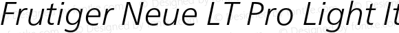 Frutiger Neue LT Pro Lt It