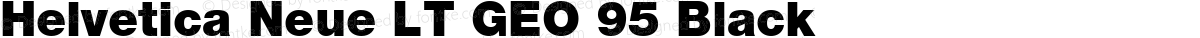 Helvetica Neue LT GEO 95 Black