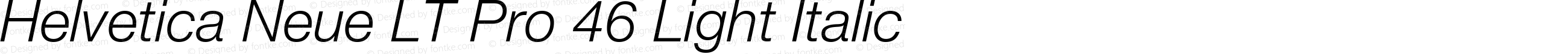 Helvetica Neue LT Pro 46 Light Italic