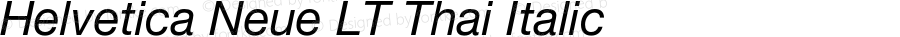 Helvetica Neue LT Thai Italic