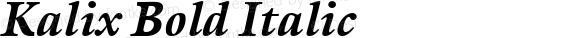 Kalix Bold Italic