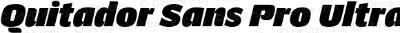 Quitador Sans Pro UltraBold Italic