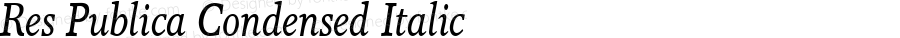 Res Publica Condensed Italic