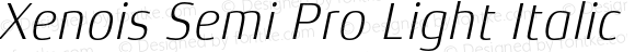 Xenois Semi Pro Light Italic