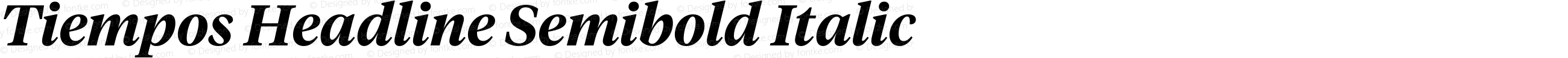 Tiempos Headline Semibold Italic