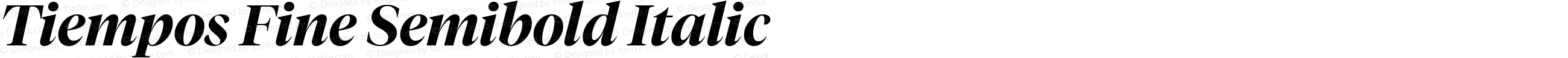 Tiempos Fine Semibold Italic