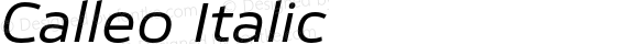 Calleo Italic