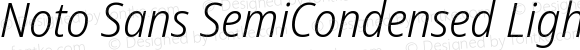 Noto Sans SemiCondensed Light Italic