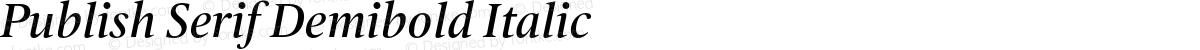 Publish Serif Demibold Italic