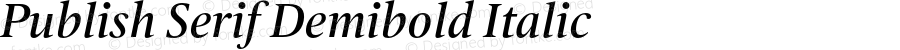 Publish Serif Demibold Italic