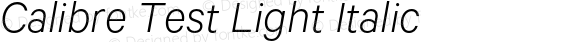 Calibre Test Light Italic