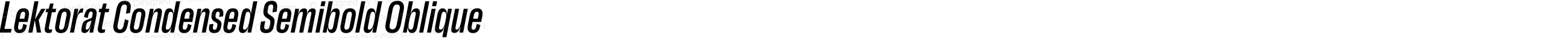 Lektorat Condensed Semibold Oblique