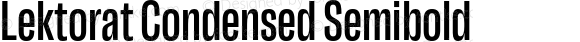 Lektorat Condensed Semibold