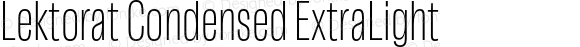 Lektorat Condensed ExtraLight