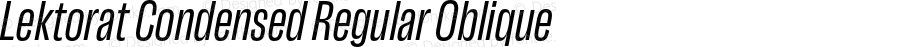 Lektorat Condensed Regular Oblique