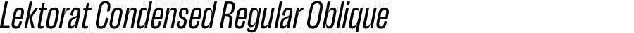 Lektorat Condensed Regular Oblique