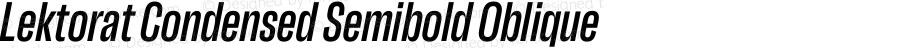 Lektorat Condensed Semibold Oblique