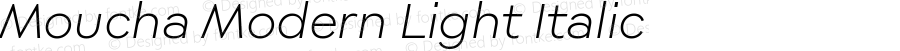 Moucha Modern Light Italic