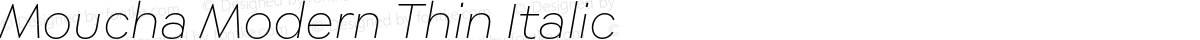 Moucha Modern Thin Italic