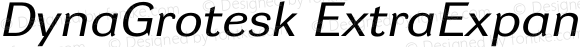 DynaGrotesk ExtraExpanded Italic