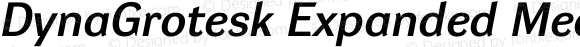 DynaGrotesk Expanded Medium Italic
